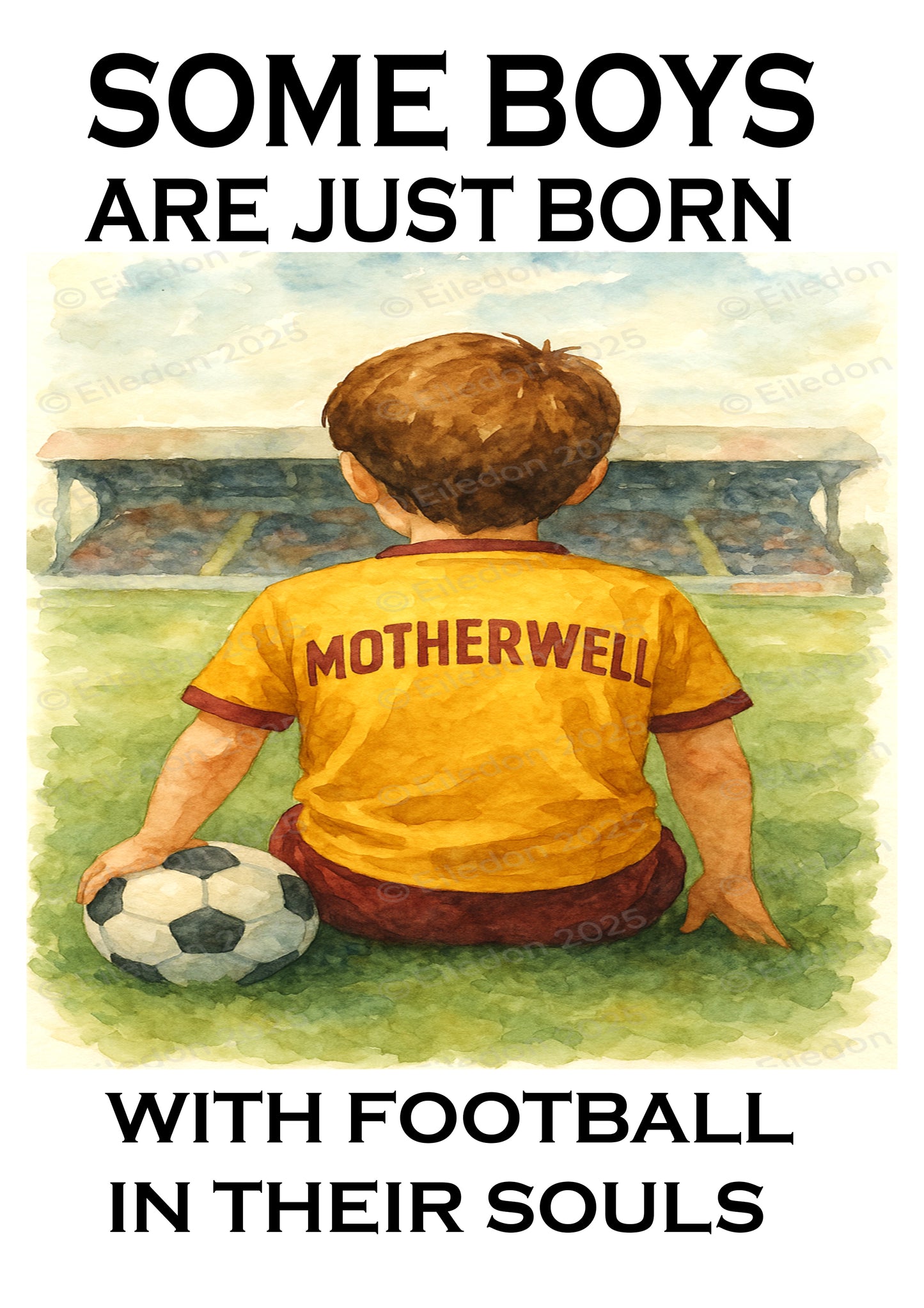 Framed Football Print – Some Boys Are Born with Football in Their Souls