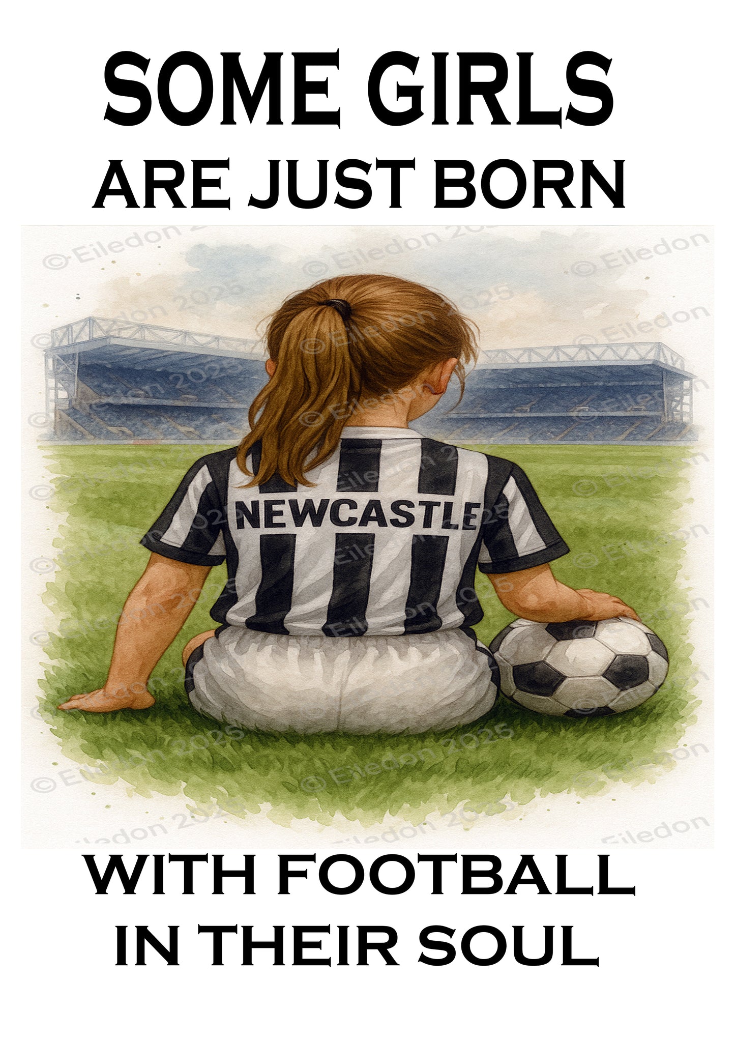Framed Wall Art – Some Girls Have Football in Their Souls | Inspirational Football Print for Girls & Women