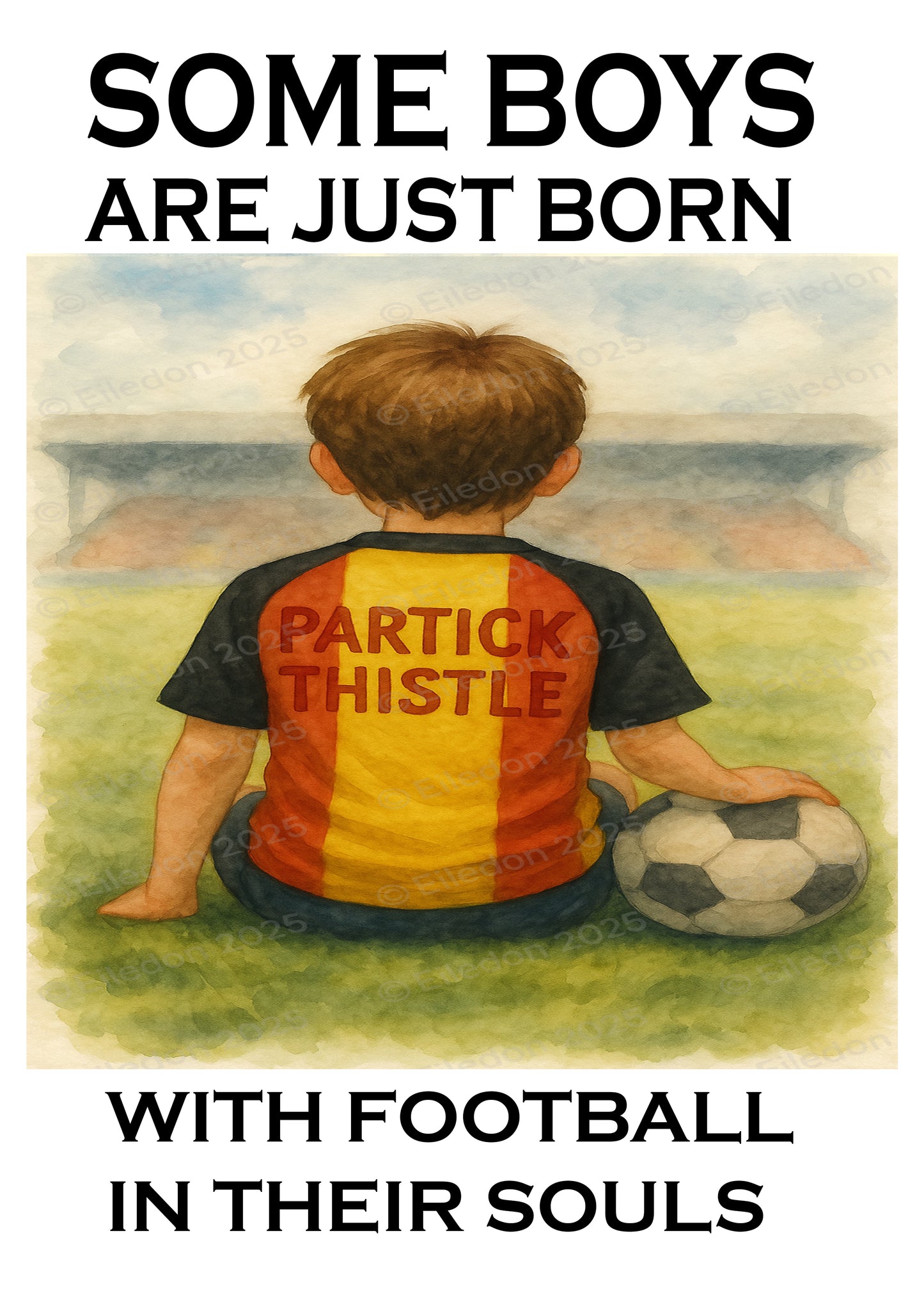 Framed Football Print – Some Boys Are Born with Football in Their Souls