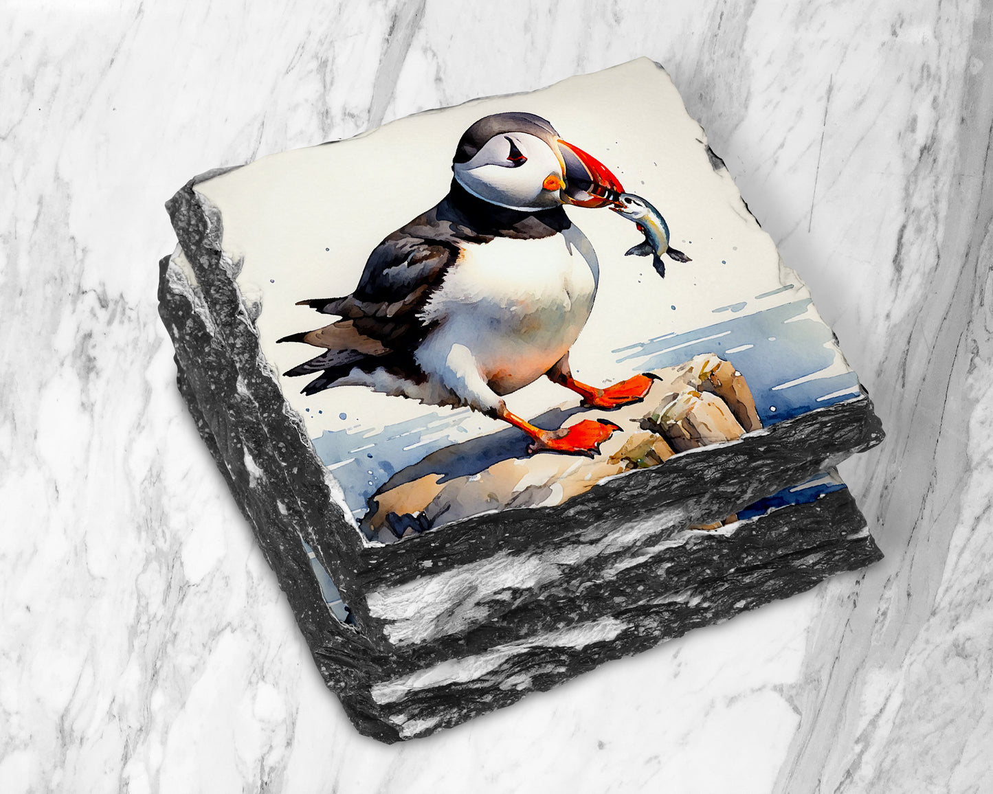 Puffin Slate Coaster