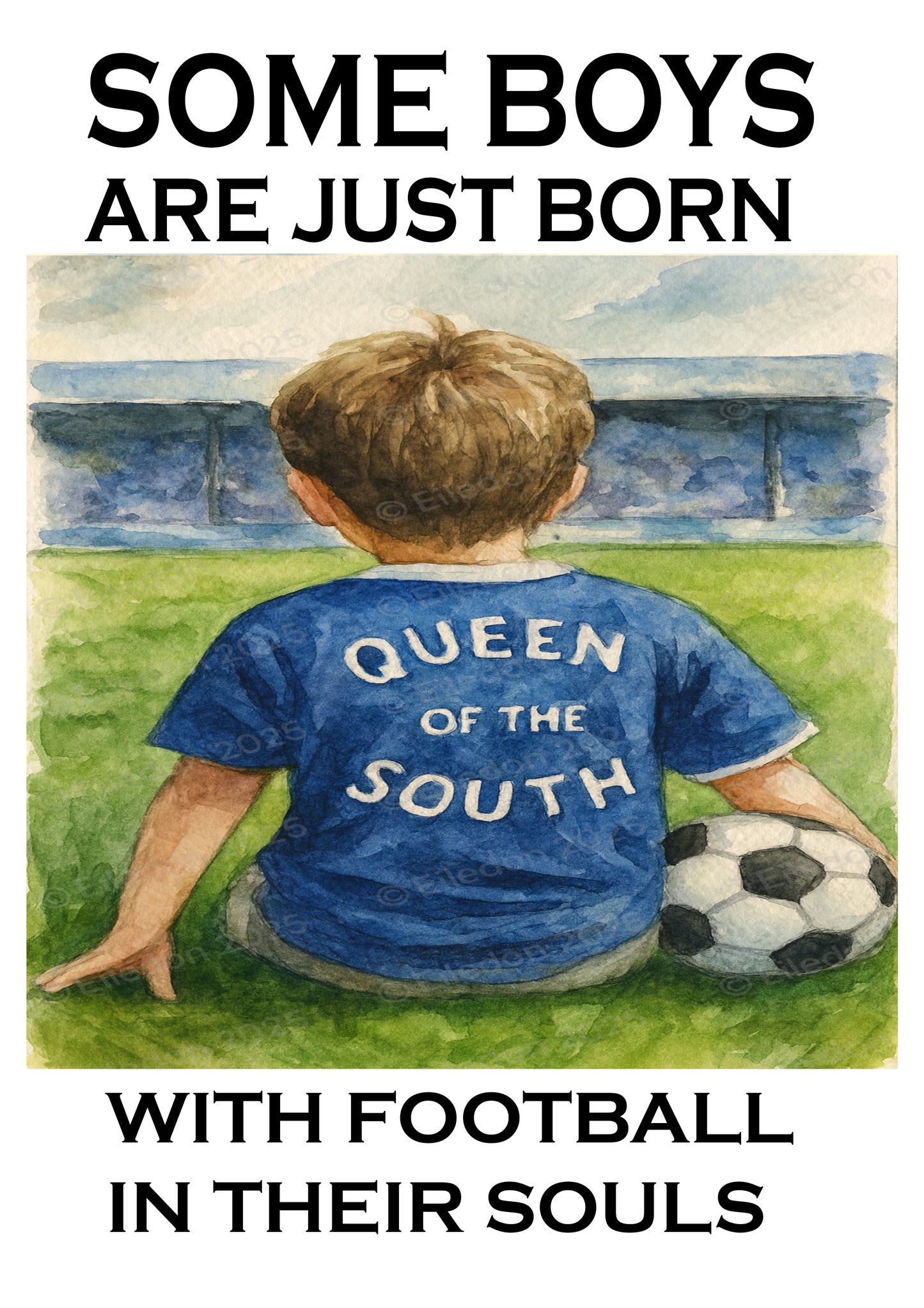 Framed Football Print – Some Boys Are Born with Football in Their Souls