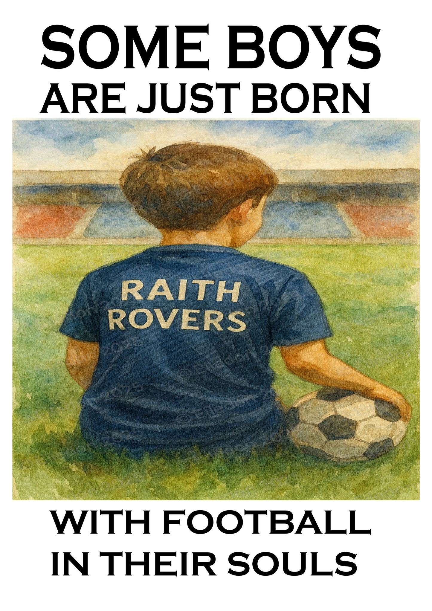 Framed Football Print – Some Boys Are Born with Football in Their Souls