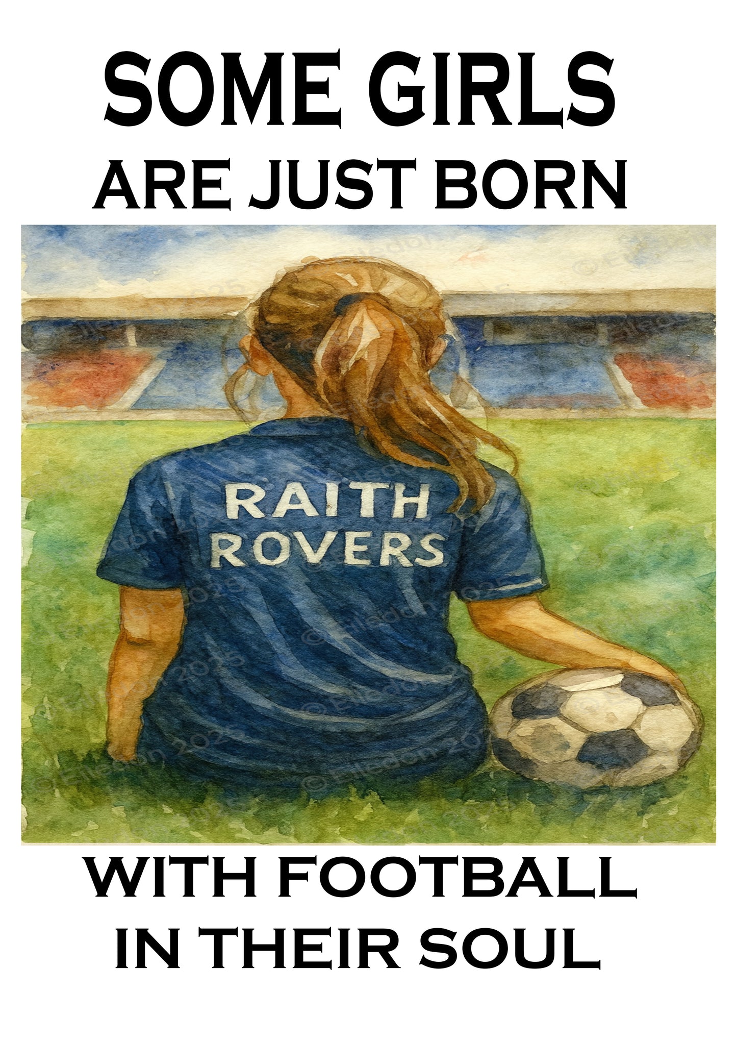 Framed Wall Art – Some Girls Have Football in Their Souls | Inspirational Football Print for Girls & Women