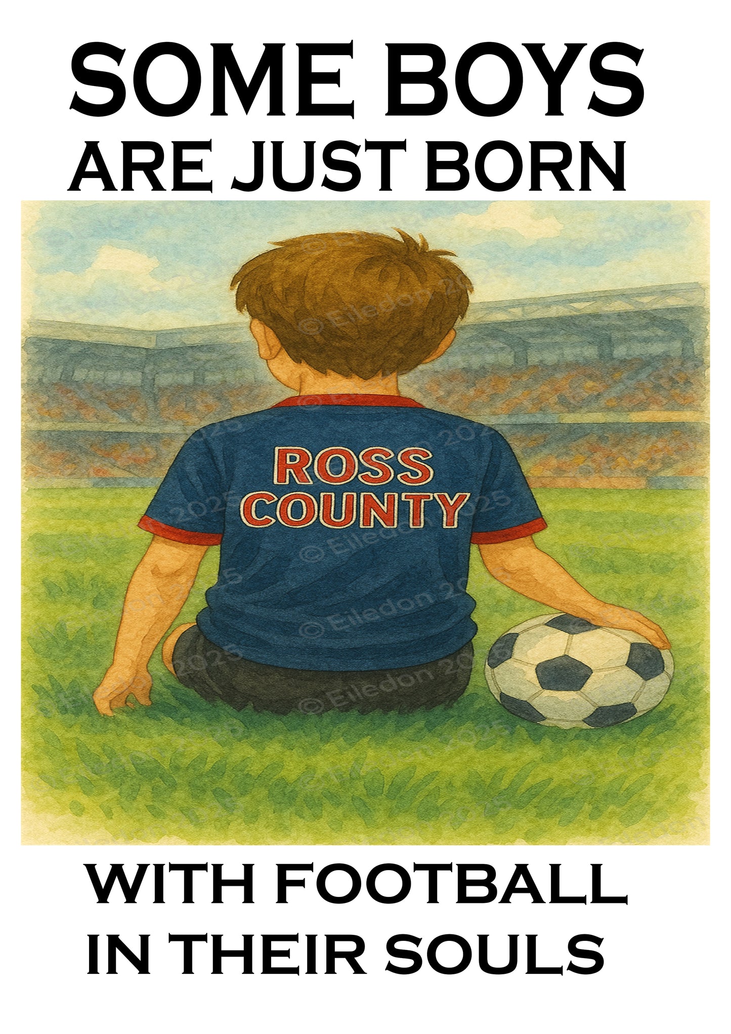 Framed Football Print – Some Boys Are Born with Football in Their Souls