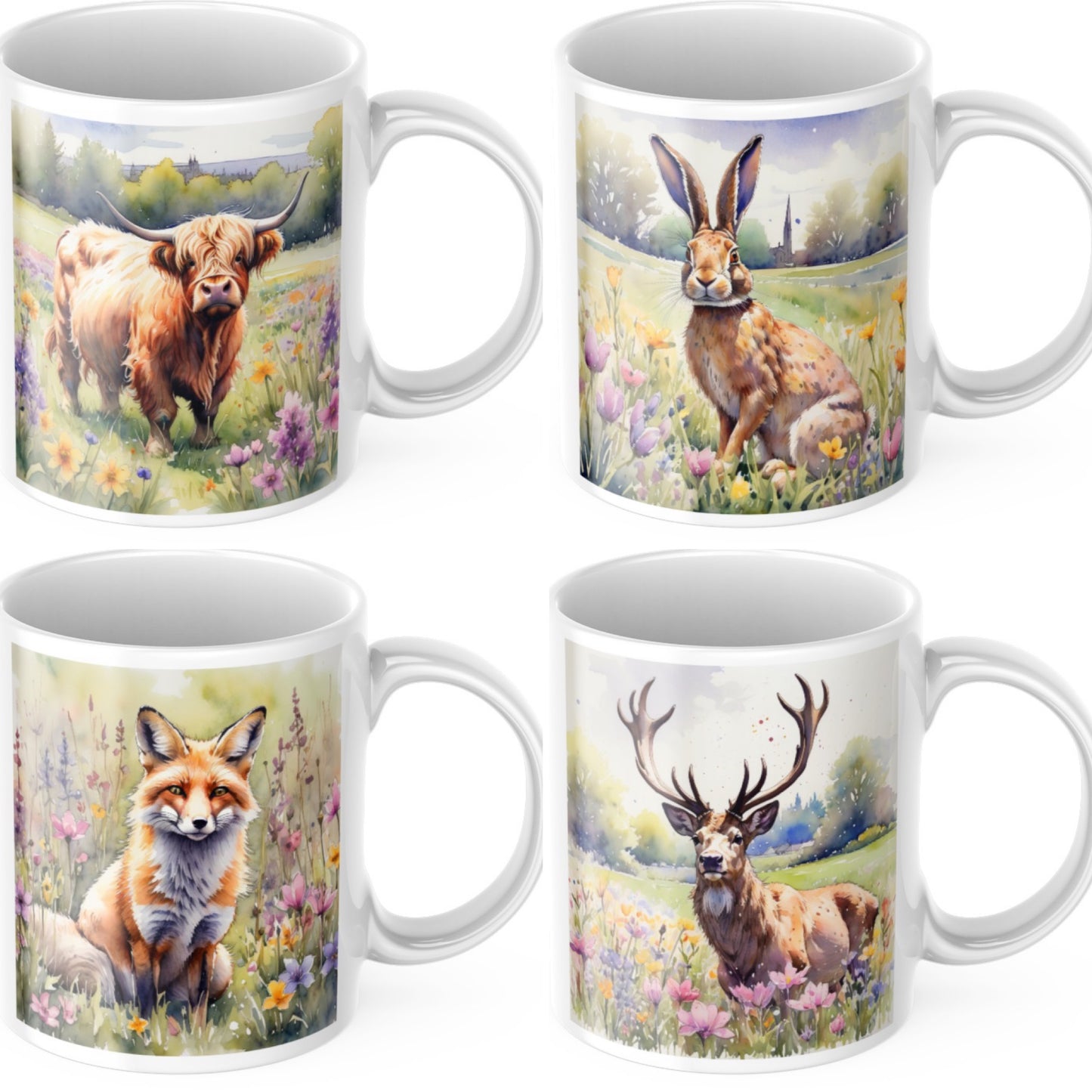 Scottish Wildlife Spring Flowers 11oz Tea/Coffee Mug Collection