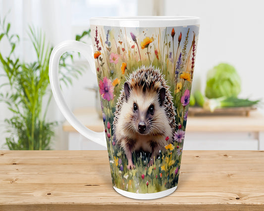 Hedgehog Wildflowers 17oz Latte Mug