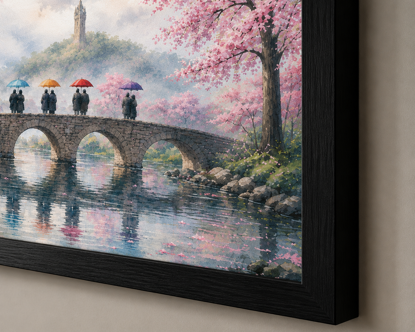 Stirling Old Bridge Wall Art | Scotland In The Rain Scottish Print