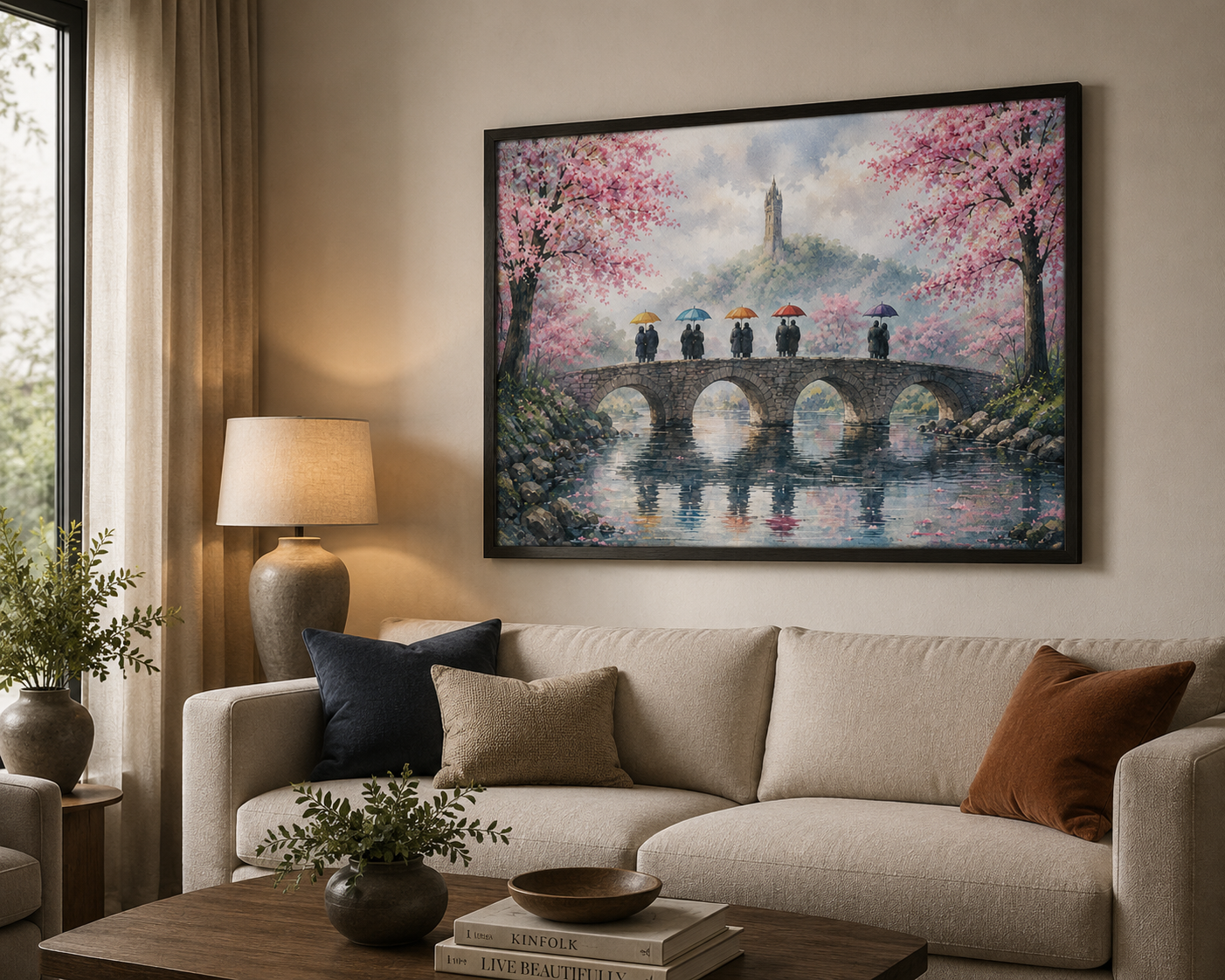 Stirling Old Bridge Wall Art | Scotland In The Rain Scottish Print