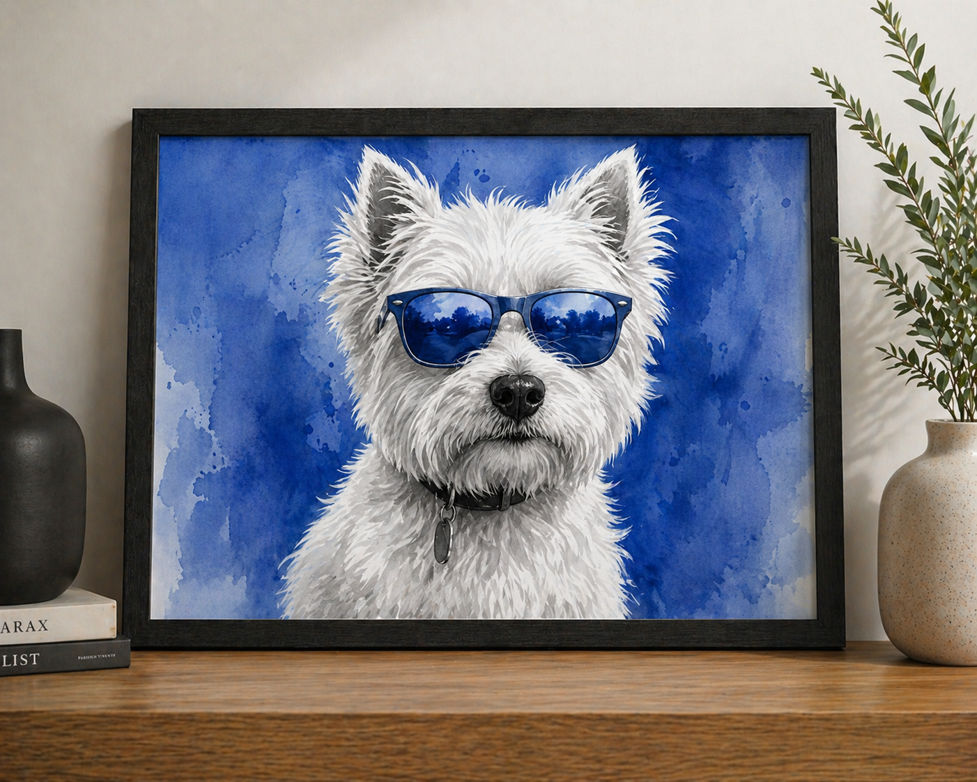 Westie Wall Art | Scottish Dog Watercolour Print | Shades of Scotland | Eiledon