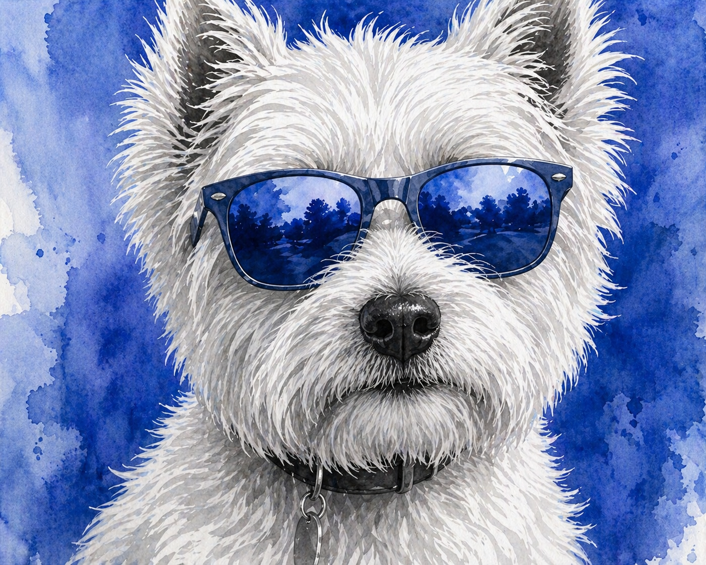 Westie Wall Art | Scottish Dog Watercolour Print | Shades of Scotland | Eiledon