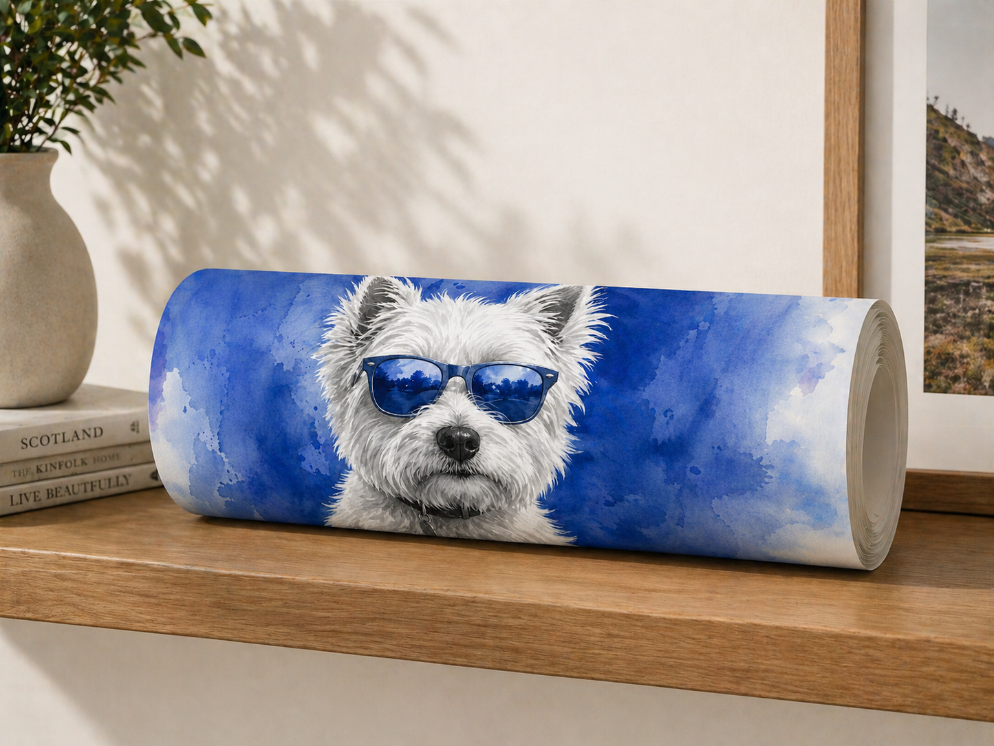 Westie Wall Art | Scottish Dog Watercolour Print | Shades of Scotland | Eiledon