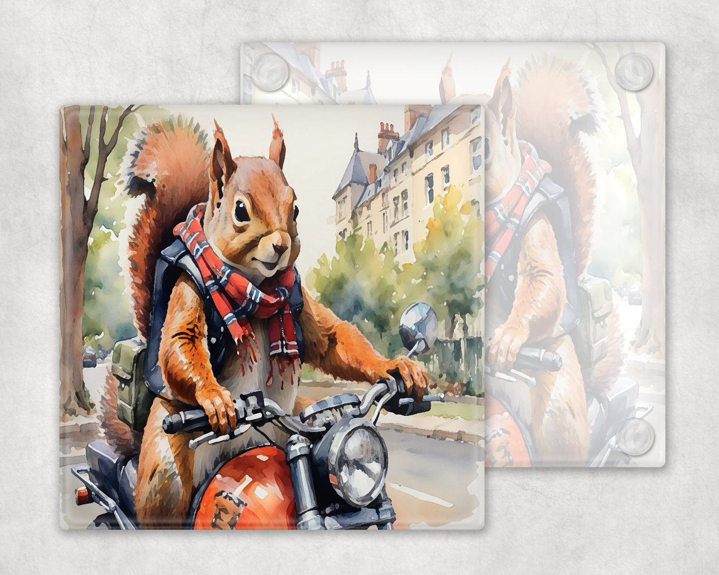 Scottish Born To Be Wild Life Glass Coasters