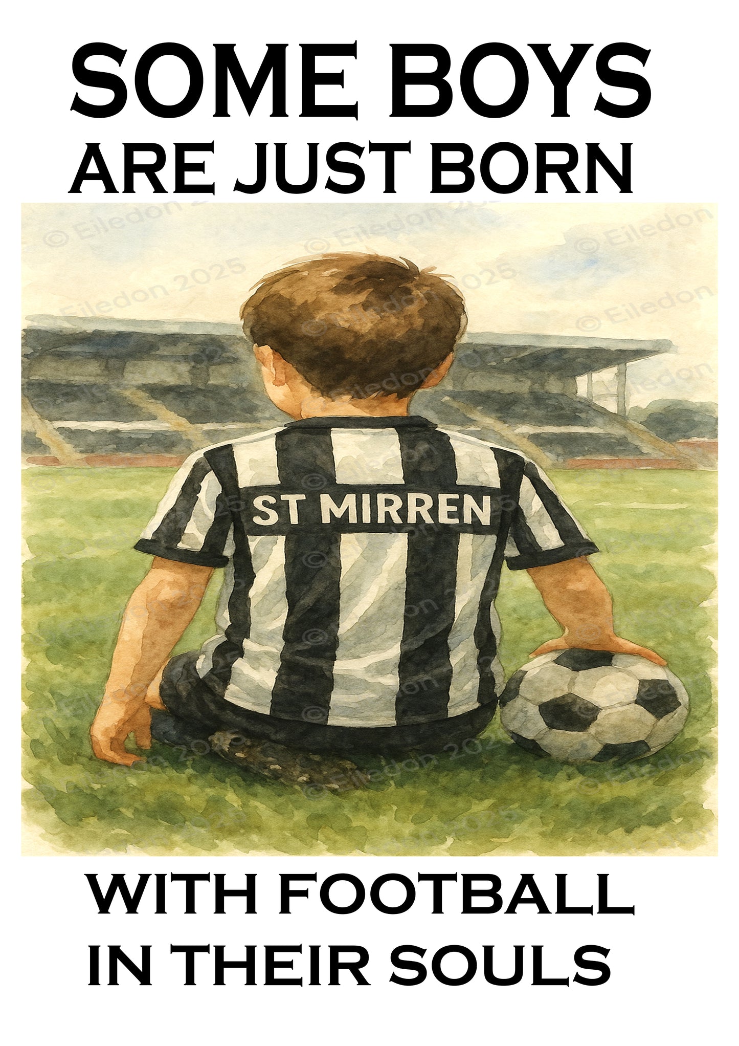 Framed Football Print – Some Boys Are Born with Football in Their Souls