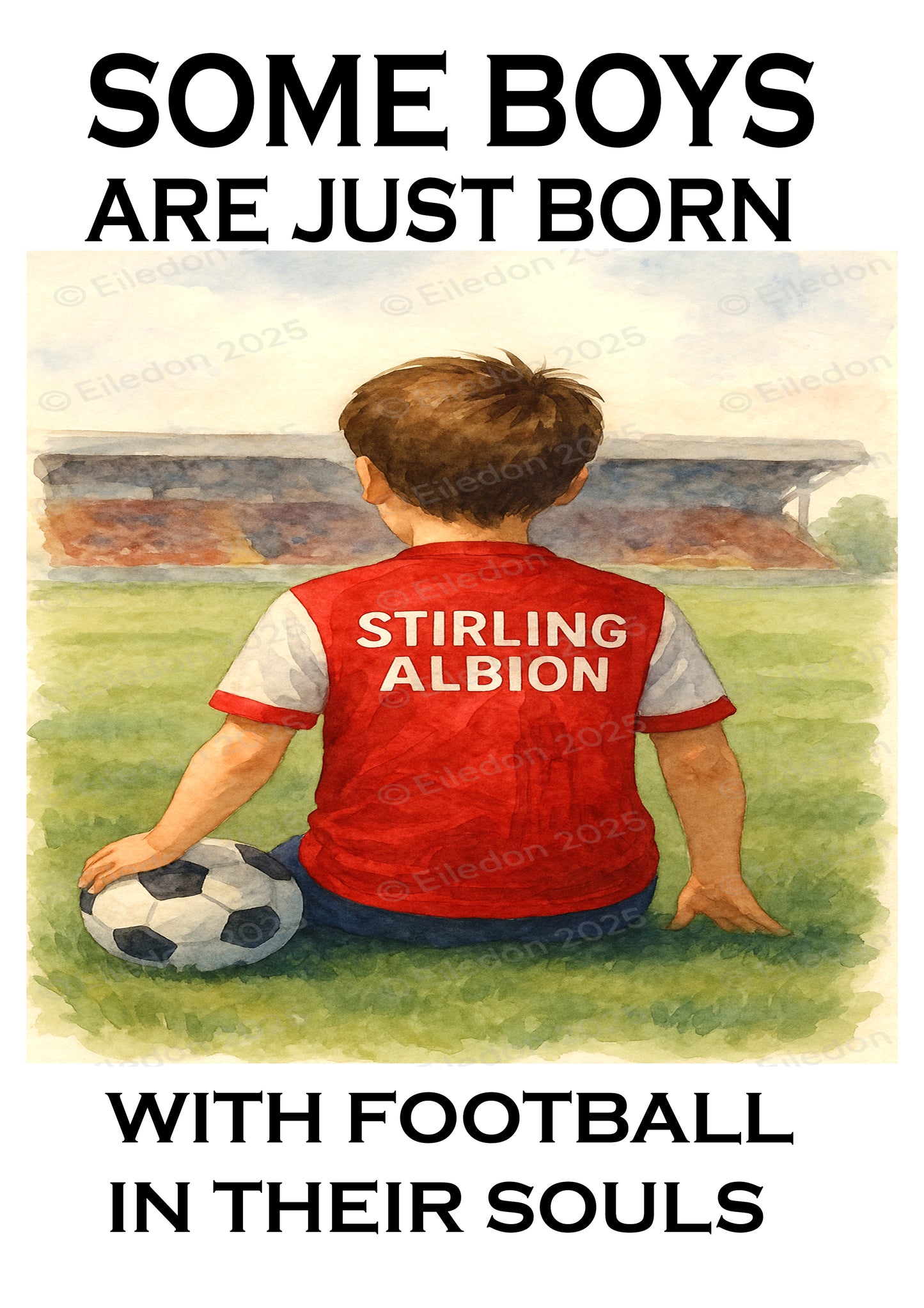 Framed Football Print – Some Boys Are Born with Football in Their Souls