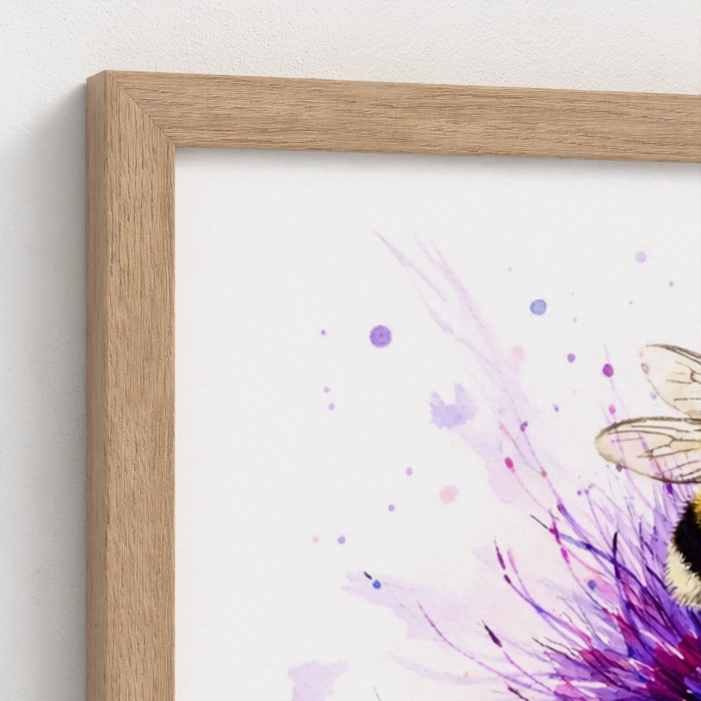 Thistle & Bumblebees – Art Print