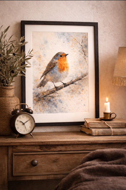 Whispers of the Wild – Robin Watercolour Art Print