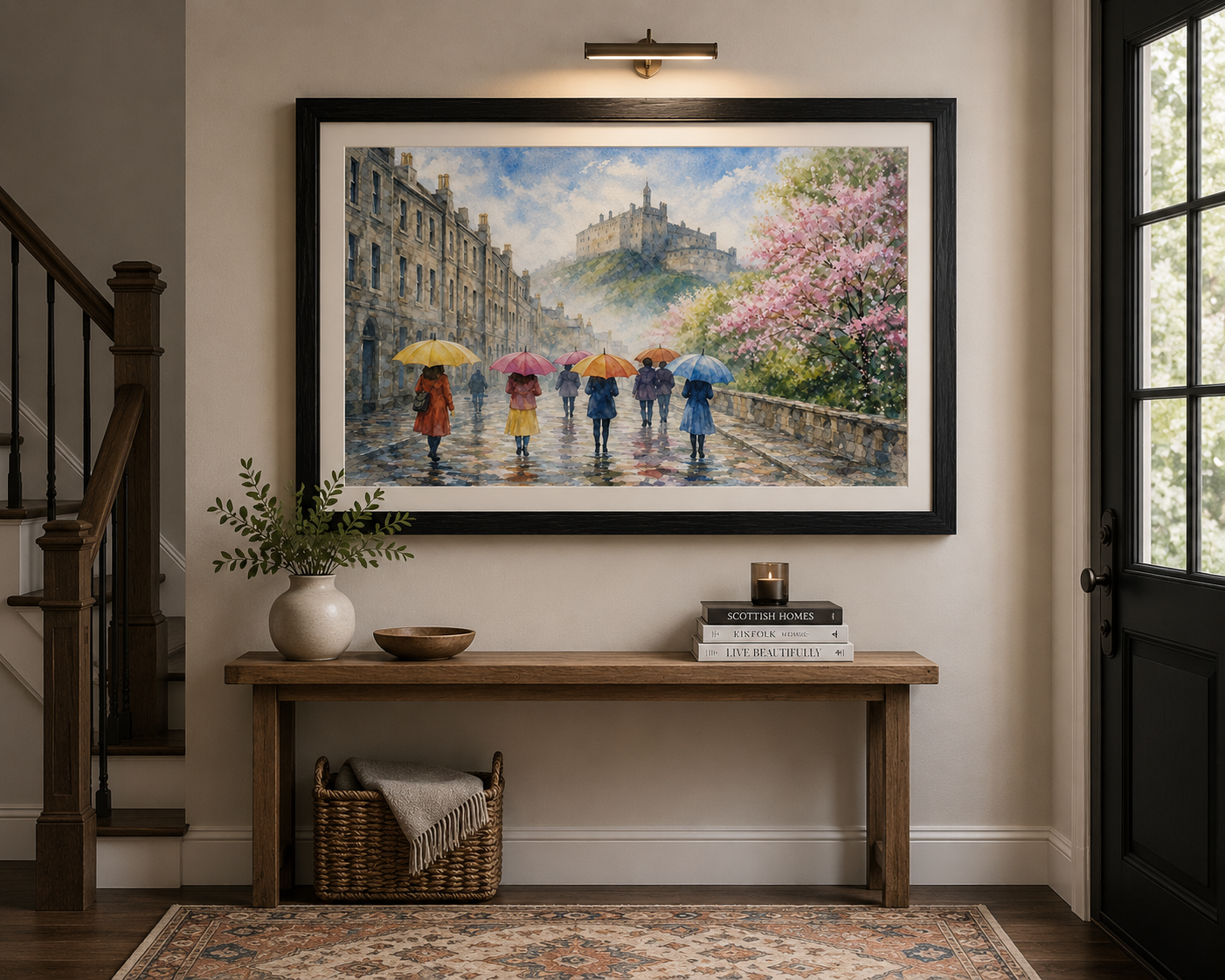 Scotland In The Rain – Edinburgh Castle Framed Print | Scottish Wall Art