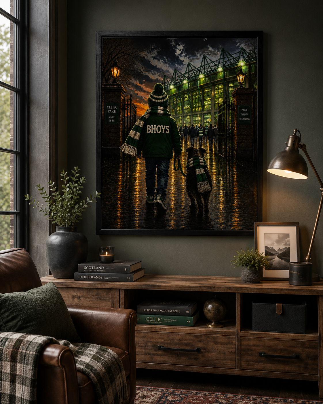 Matchday Memories – Celtic | Celtic Park Football Print | A4 & A3 Framed Wall Art | A2, A3 & A4 Print | Eiledon