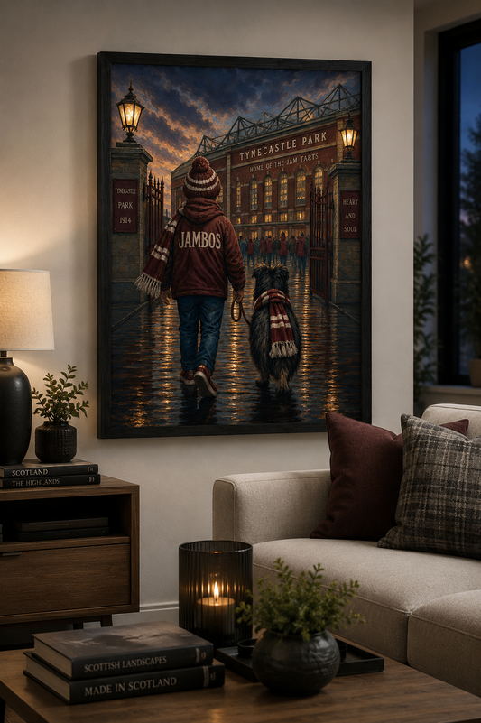 Matchday Memories – Hearts | Tynecastle Park Stadium Print…Football Stadium Print | A4 & A3 Framed Wall Art | A2, A3 & A4 Print | Eiledon