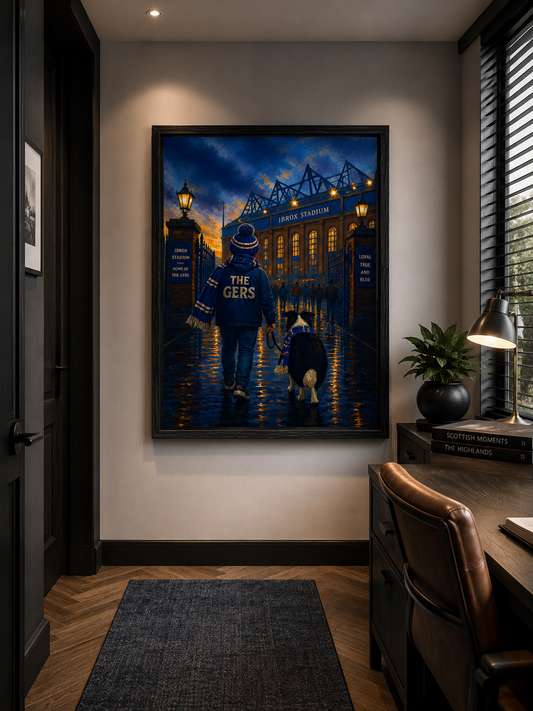 Matchday Memories – Rangers | Ibrox Stadium Print…Football Stadium Print | A4 & A3 Framed Wall Art | A2, A3 & A4 Print | Eiledon (Copy)