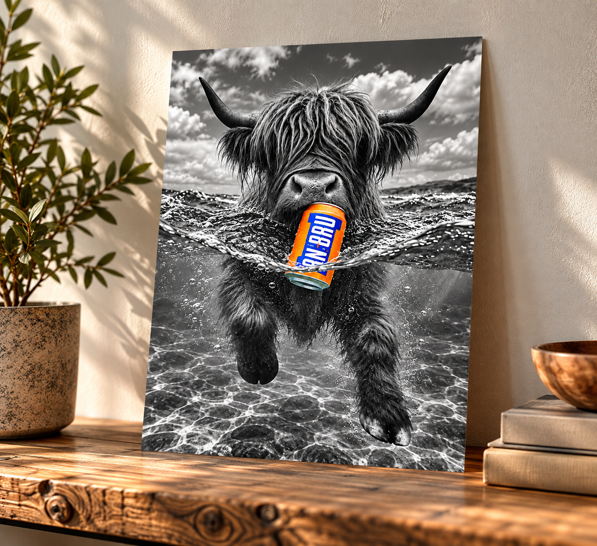 Scottish Legends – The Orange One | Highland Cow Wall Art