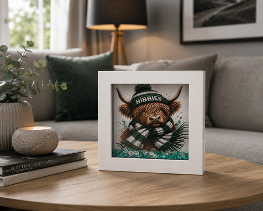 Hibbies Hibernian Football Keepsake Box | Hearts Highland Cow Gift | Handmade Scottish Memory Box | Eiledon (Copy)