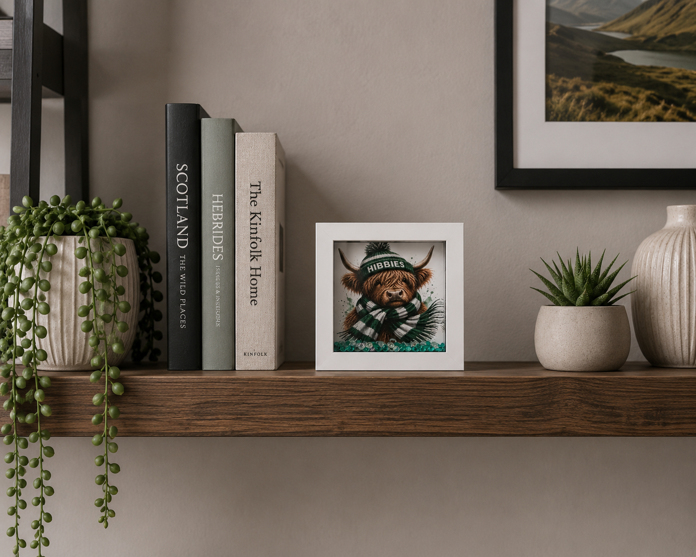 Hibbies Hibernian Football Keepsake Box | Hearts Highland Cow Gift | Handmade Scottish Memory Box | Eiledon (Copy)