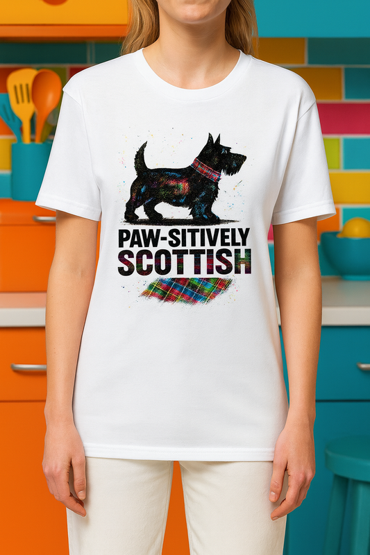 Paw-sitively Scottish Dog Lover T-Shirt – Funny Scottish Terrier Tee