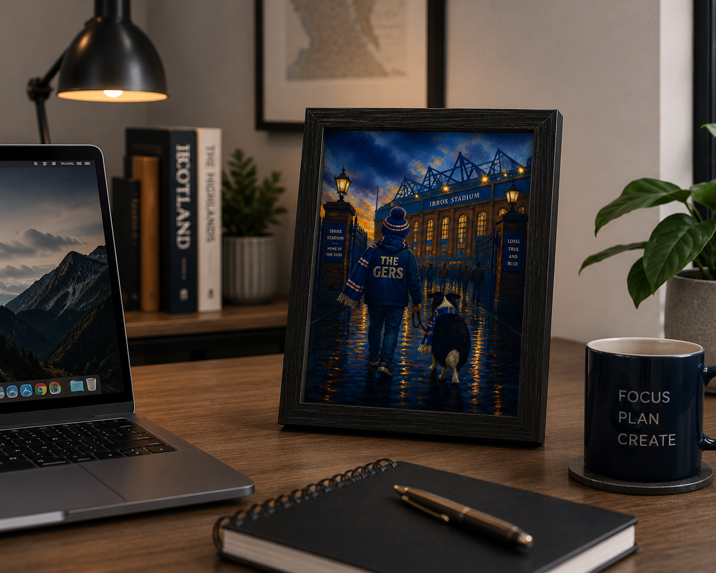 Matchday Memories – Rangers | Ibrox Stadium Print…Football Stadium Print | A4 & A3 Framed Wall Art | A2, A3 & A4 Print | Eiledon (Copy)