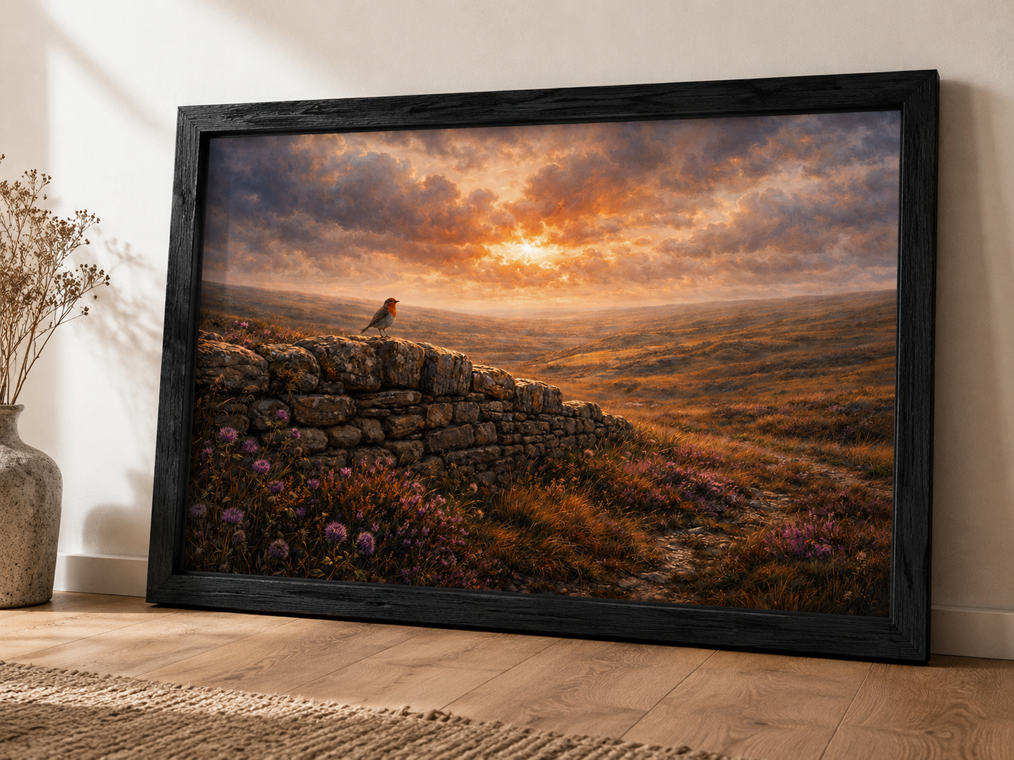 Still Paths – Robin | Scottish Robin Landscape Art Print