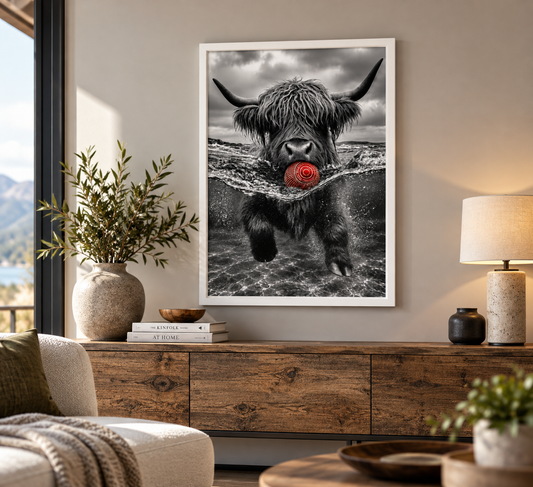 Scottish Legends – The Red One | Highland Cow Wall Art