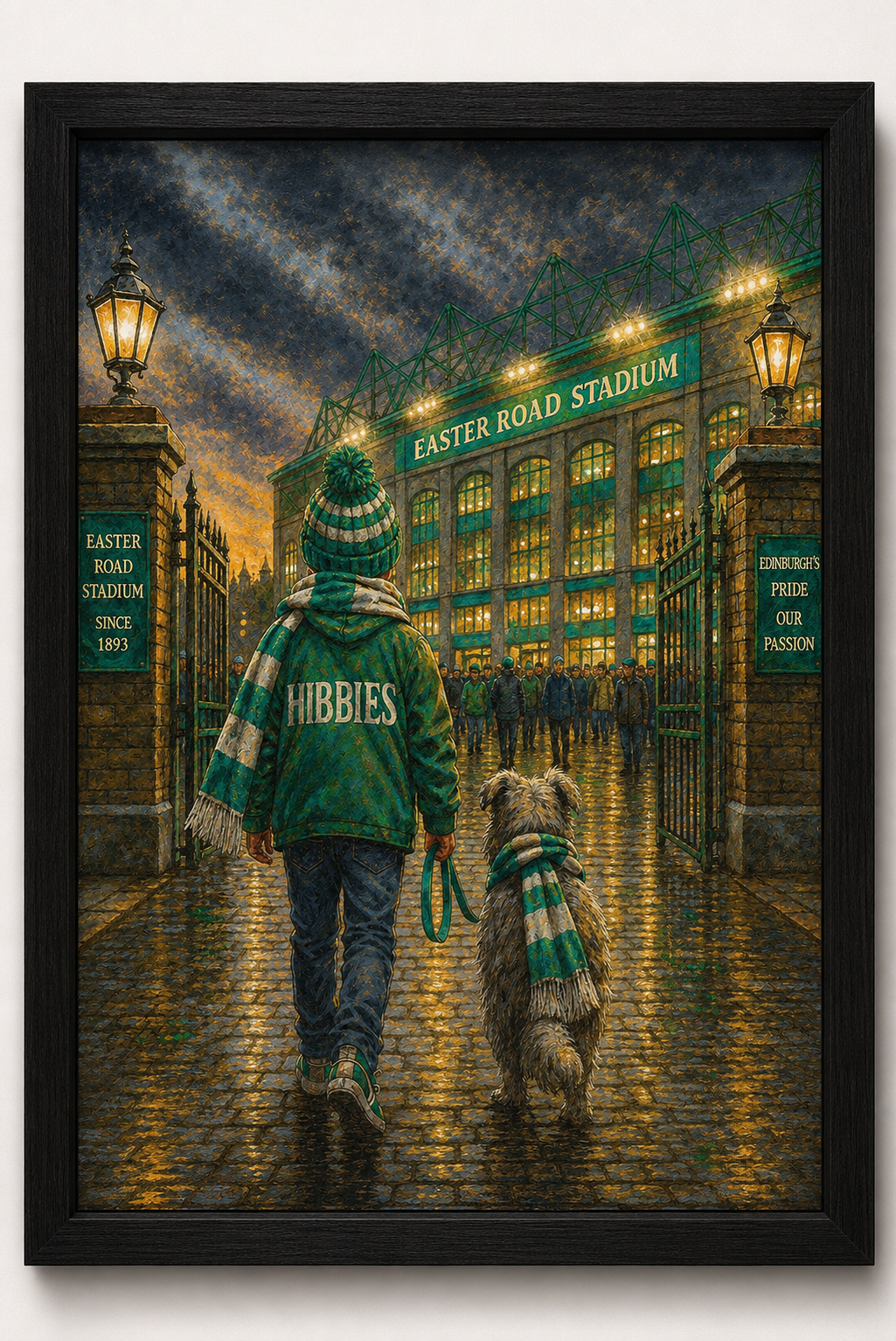 Matchday Memories – Hibernian | Easter Road Football Print | A4 & A3 Framed Wall Art | A2, A3 & A4 Print | Eiledon